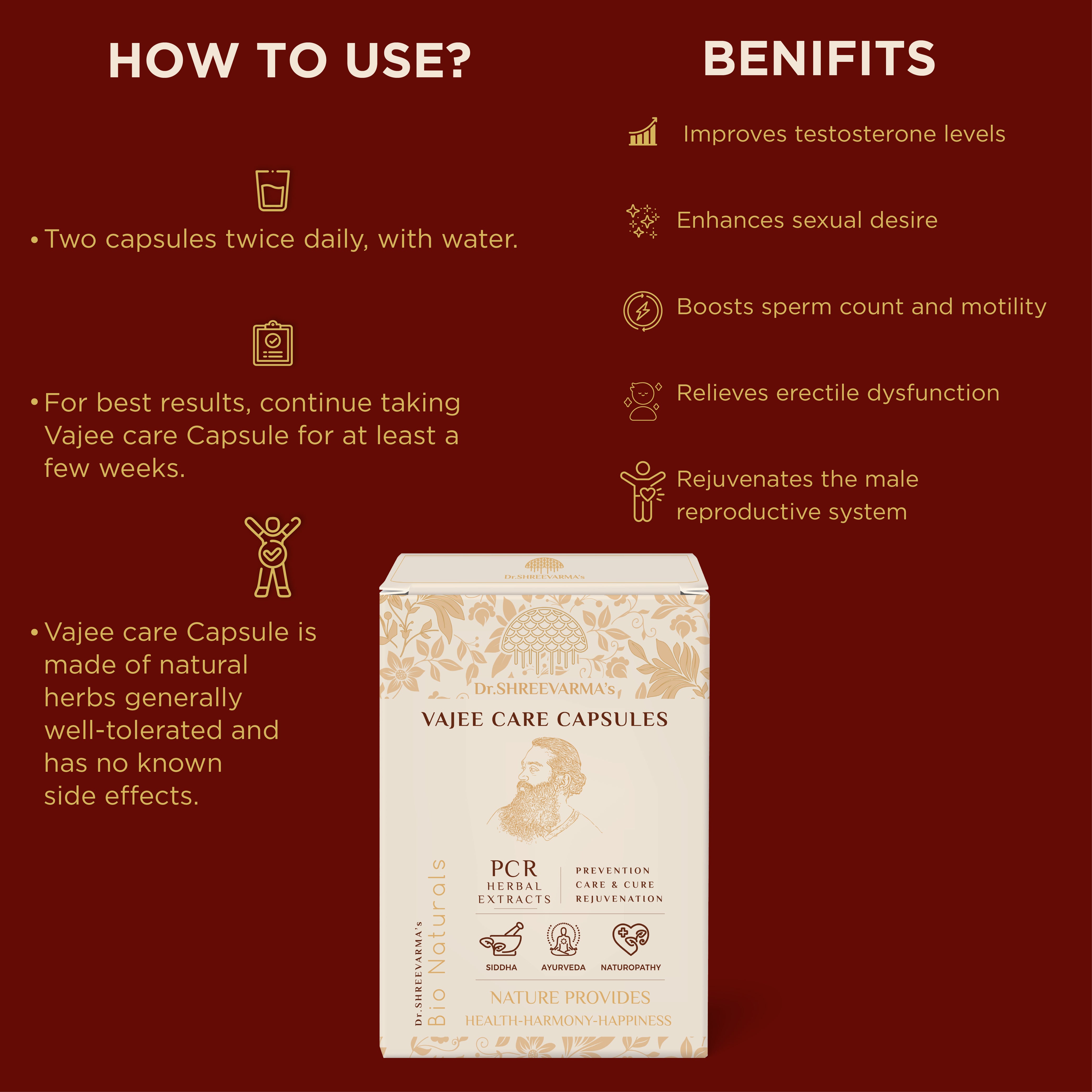 Vajee Care Capsule for Men's Wellness