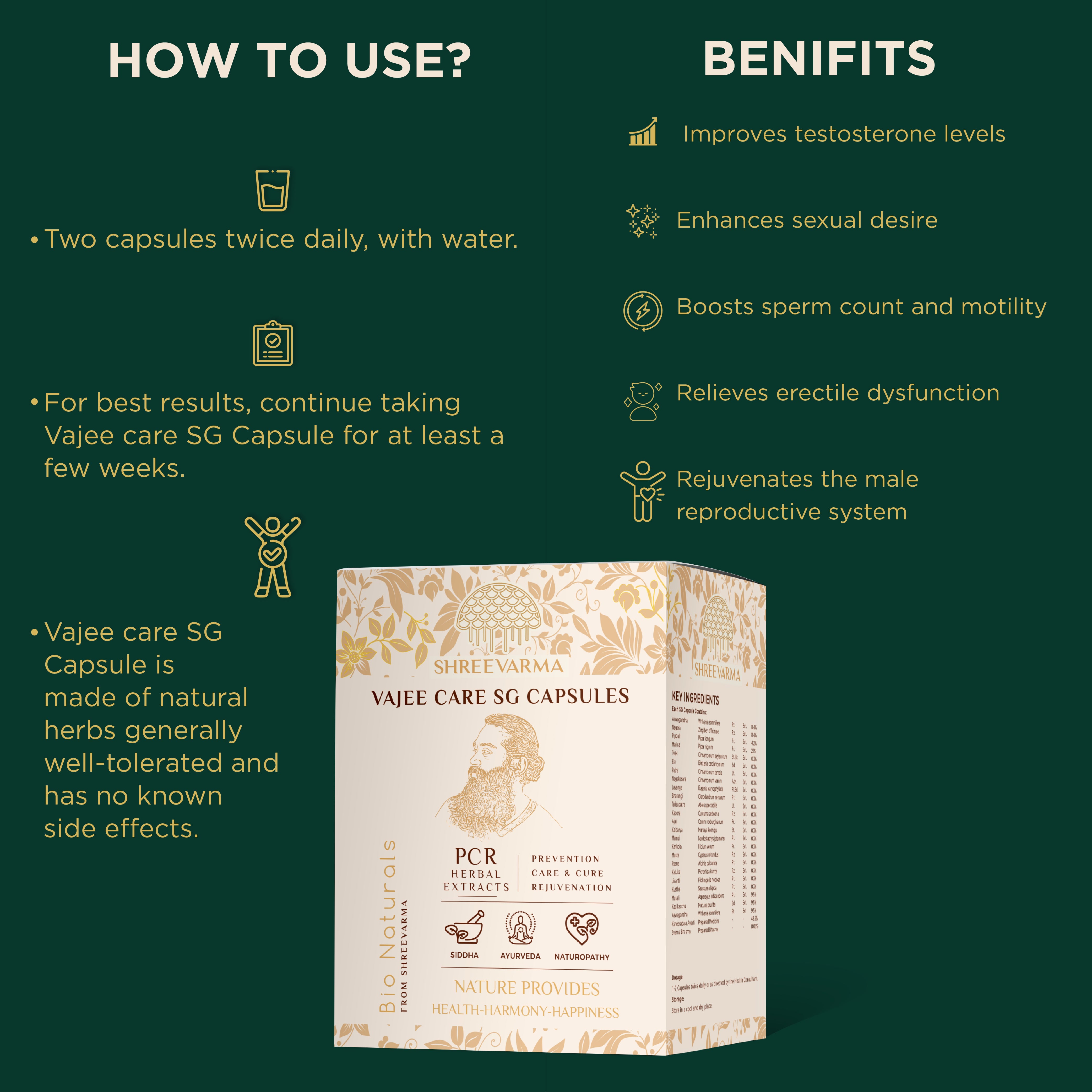Vajee Care SG Capsule for Men's Wellness
