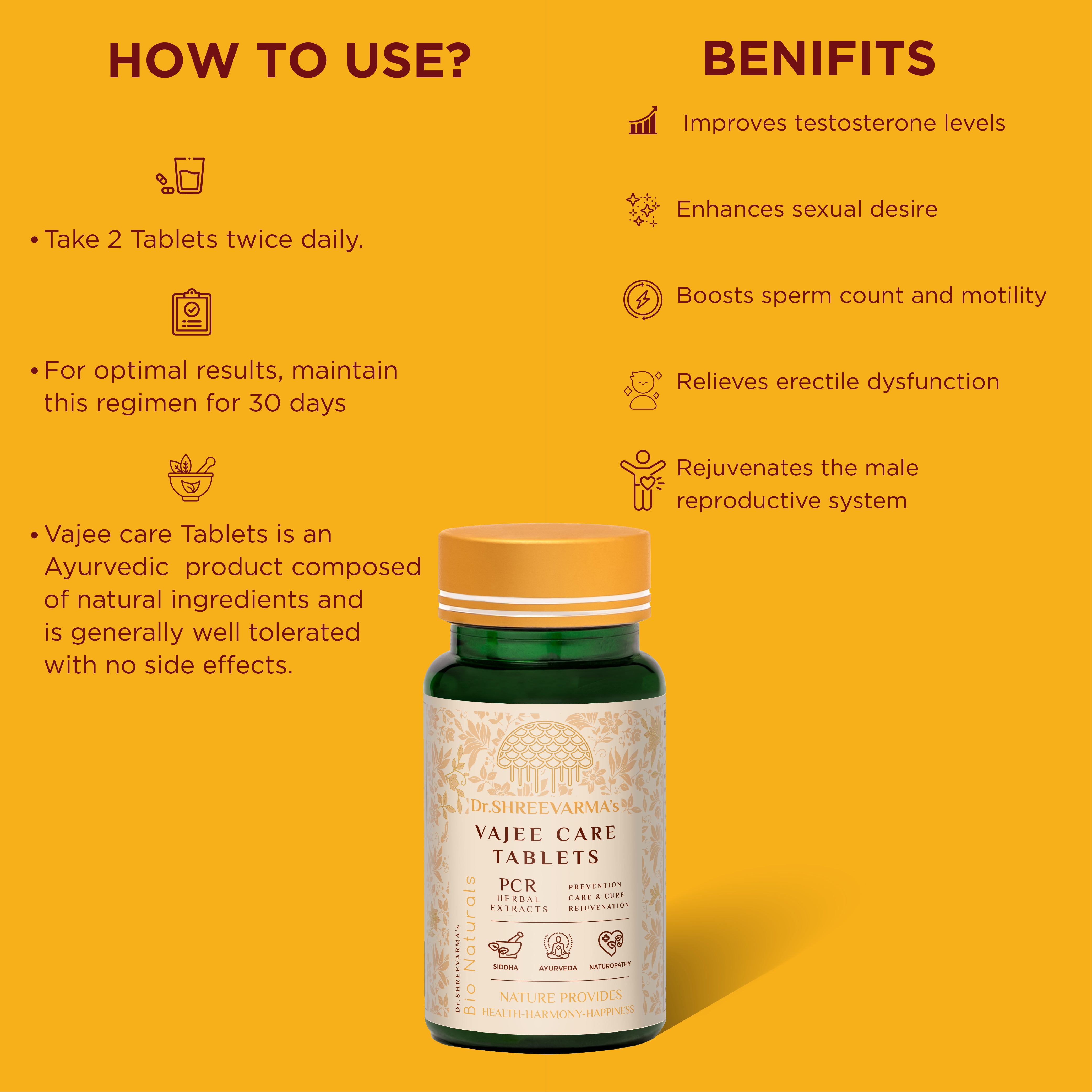 Vajee Care Tablet for Men's Wellness