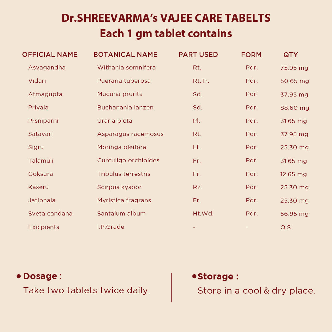 Vajee Care Tablets
